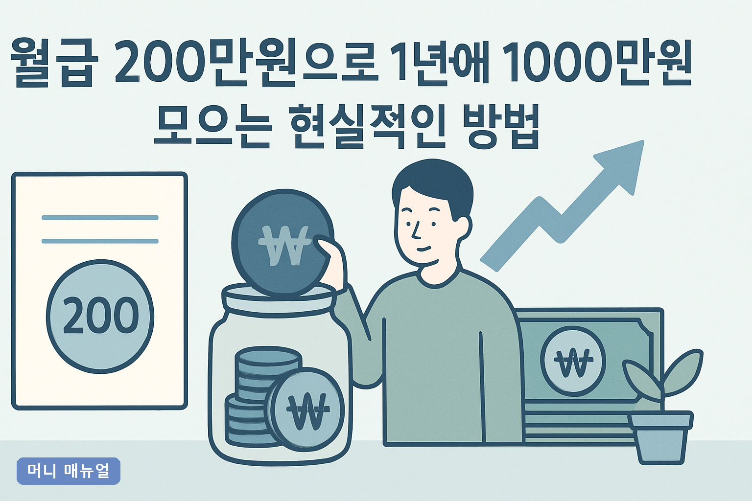 월급 200만원으로 1년에 1000만원 모으는 현실적인 방법