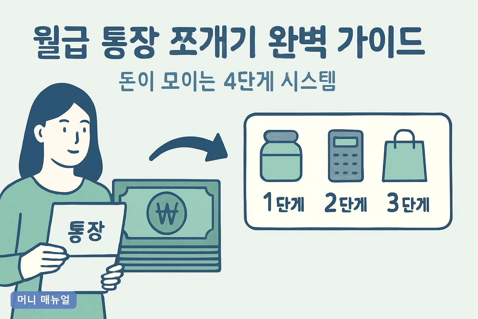 월급 통장 쪼개기 완벽 가이드: 돈이 모이는 4단계 시스템