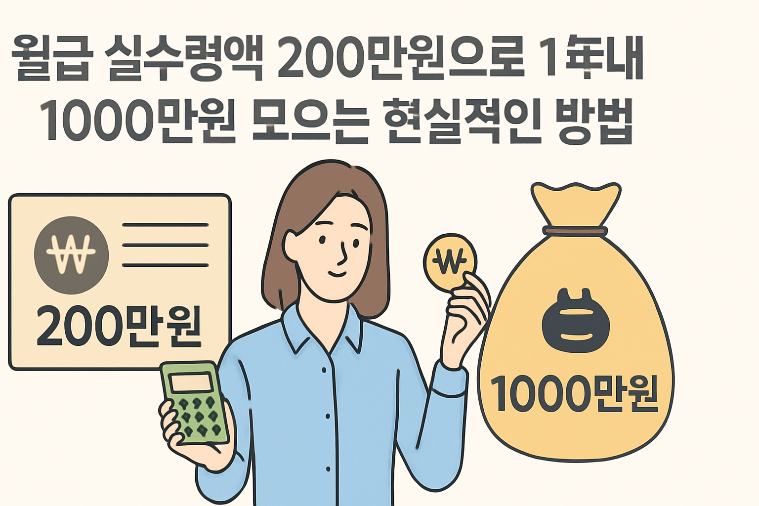 월급 실수령액 200만원으로 1년에 1000만원 모으는 현실적인 방법