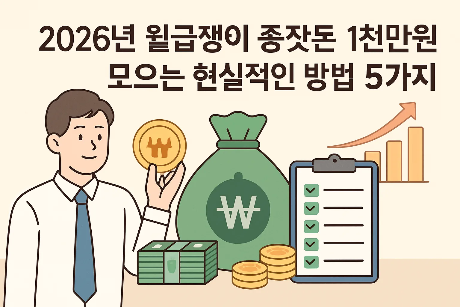 2026년 월급쟁이 종잣돈 1천만원 모으는 현실적인 방법 5가지