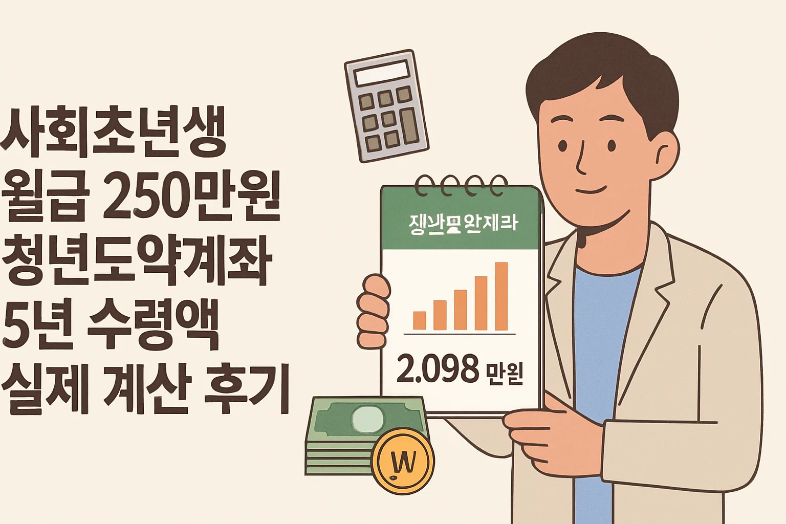 사회초년생 월급 250만원 청년도약계좌 5년 수령액 실제 계산 후기