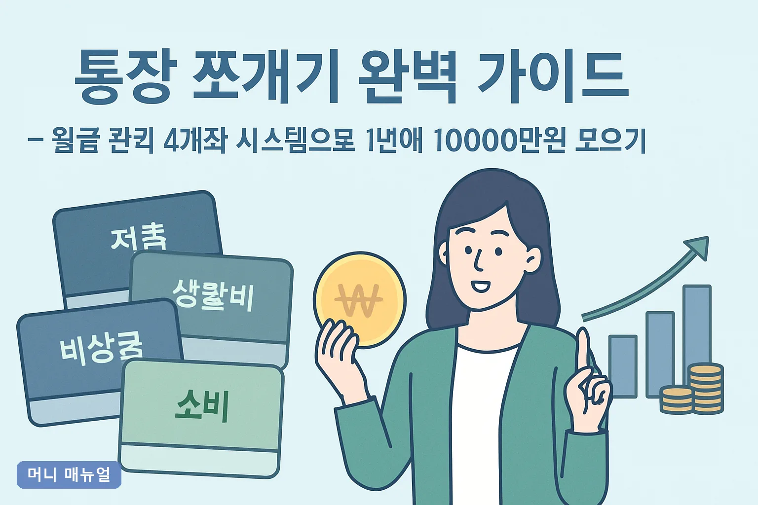 통장 쪼개기 완벽 가이드 - 월급 관리 4계좌 시스템으로 1년에 1000만원 모으기