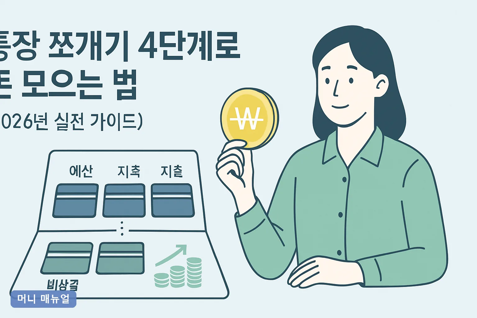 통장 쪼개기 4단계로 돈 모으는 법 (2026년 실전 가이드)