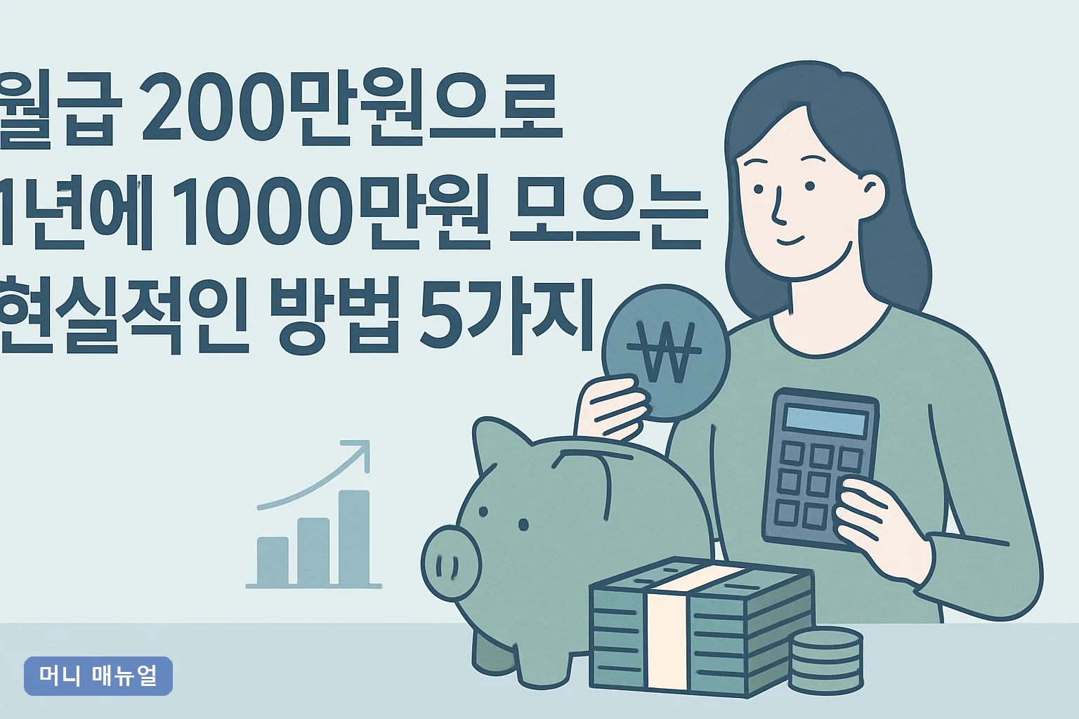 월급 200만원으로 1년에 1000만원 모으는 현실적인 방법 5가지